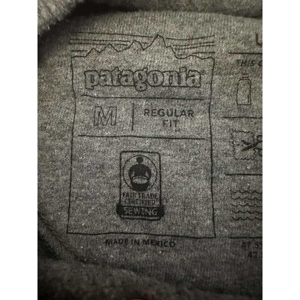 Patagonia Gray Sweatshirt with Black and Blue Bear Design - Picture 2 of 7
